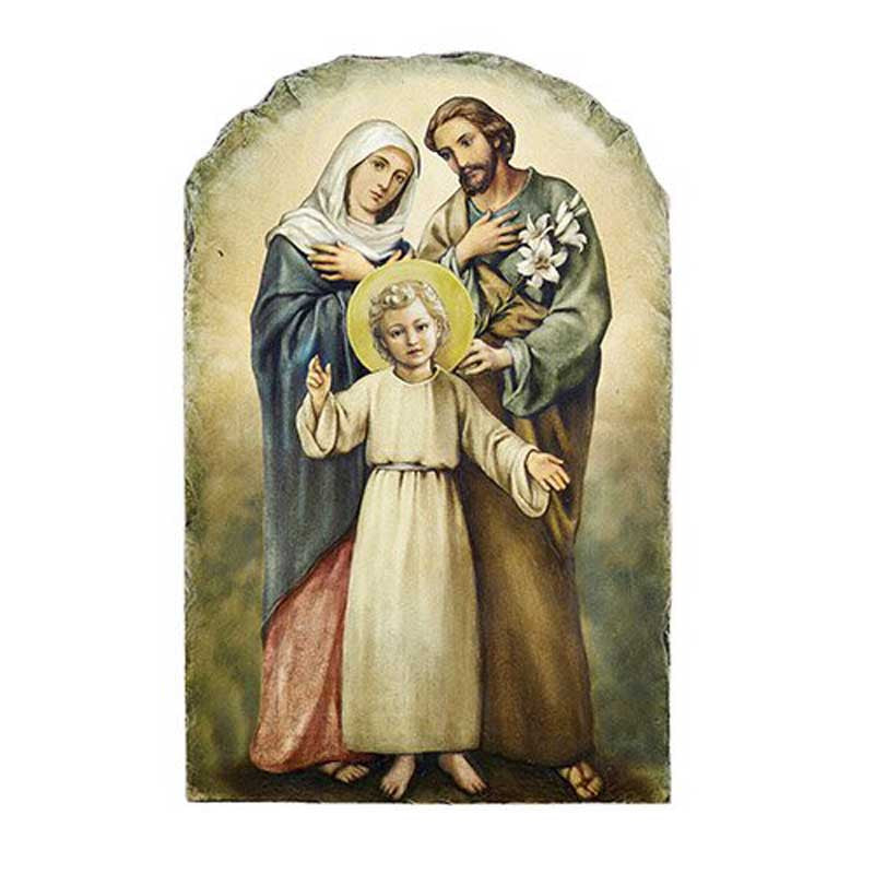 Arched Tile Plaque with Stand - Holy Family – CFaithS