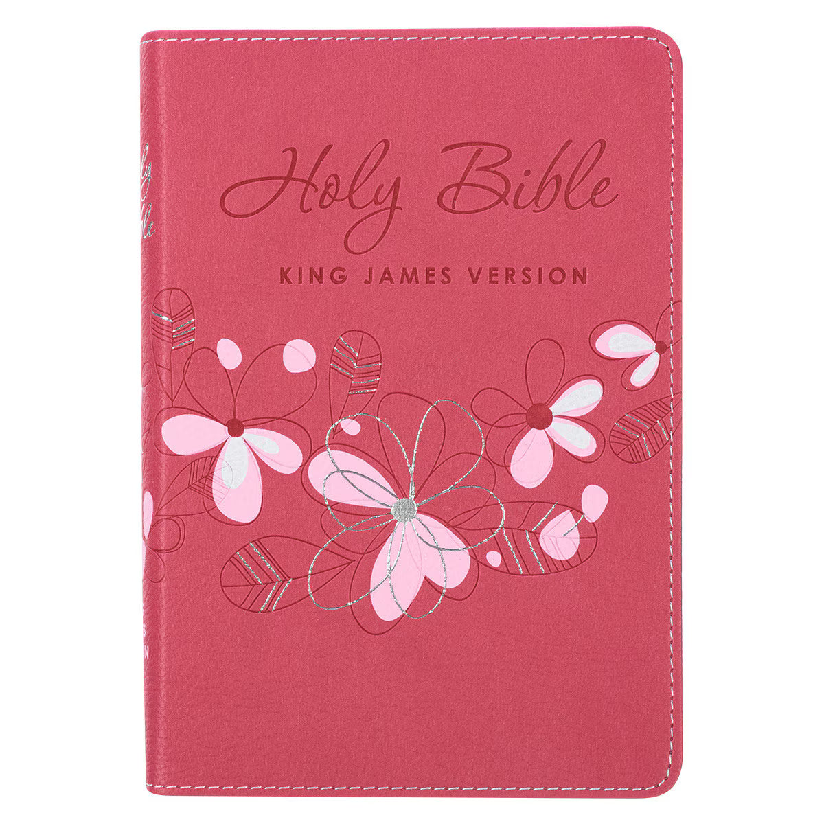 Pink Faux Leather Compact King James Version Bible – CFaithS