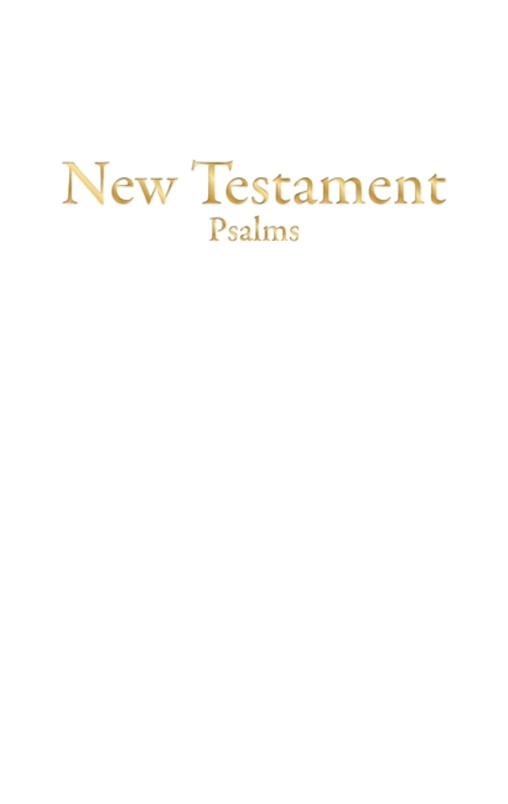 KJV Economy New Testament with Psalms, White Trade Paper by Broadman and Holman