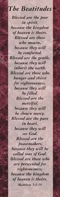 General Worship Bookmark: Beatitudes (Package of 25): Matthew 5:3-10 (KJV)