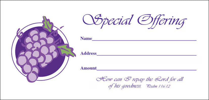 Offering Envelope: Special Offering (Package of 100): Psalm 116:12
