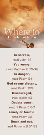 General Worship Bookmark: Where to Look When - Searching Design (Package of 25)