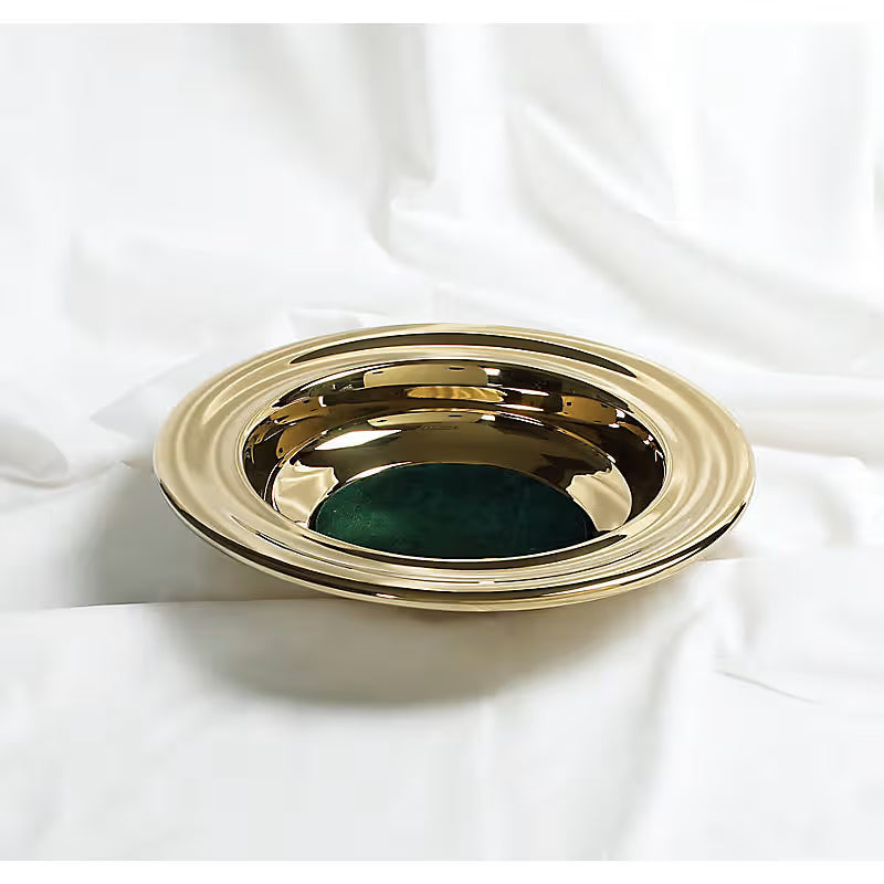 RemembranceWare: Offering Plate - Brass with Green Felt