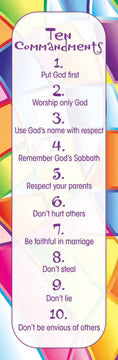 Bookmark: Ten Commandments - Kids: Exodus 20:3-17