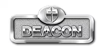 Deacon Badge with Cross - Silver Finish: Magnetic Attachment