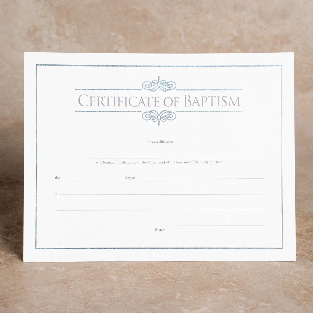 Certificate of Baptism - Foil Stamped (Package of 6): Measures 8.5" x 11" by Broadman and Holman