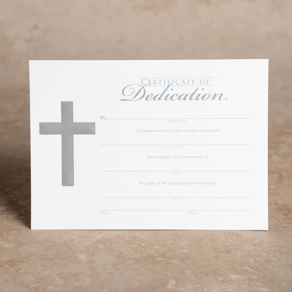 Certificate of Dedication - Foil Stamped Flat (Package of 6) by Broadman and Holman, Default Title