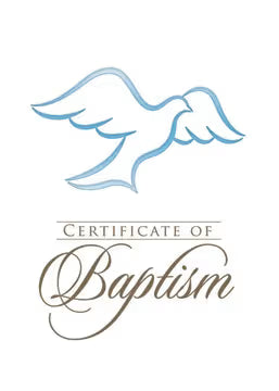 Certificate of Baptism - Foil Stamped and Folded with Envelope (Package of 6): Romans 6:3-4 (KJV)