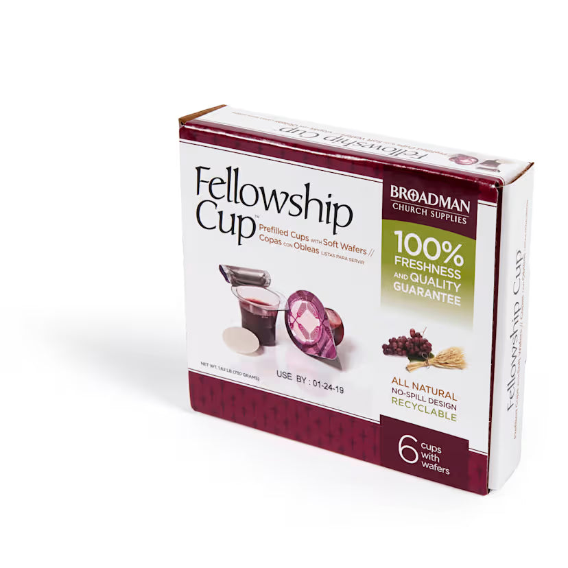 Fellowship Cup® - Prefilled Communion Cups (6 Count): Includes Juice and Wafer