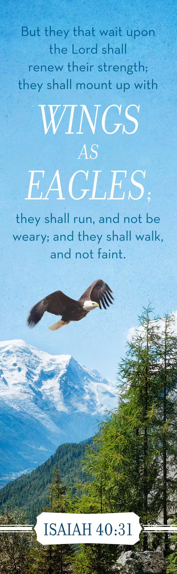 General Worship Bookmark: Wings As Eagles (Package of 25): Isaiah 40:31 (KJV)