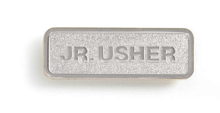 Jr Usher Badge - Silver Finish: Magnetic Attachment by Broadman and Holman