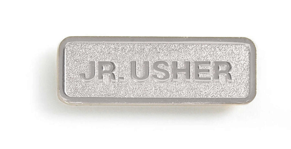 Jr Usher Badge - Silver Finish: Magnetic Attachment by Broadman and Holman
