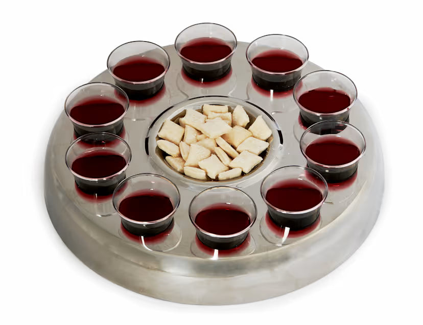 RemembranceWare: Mic Stand Communion Tray - Silver Finish