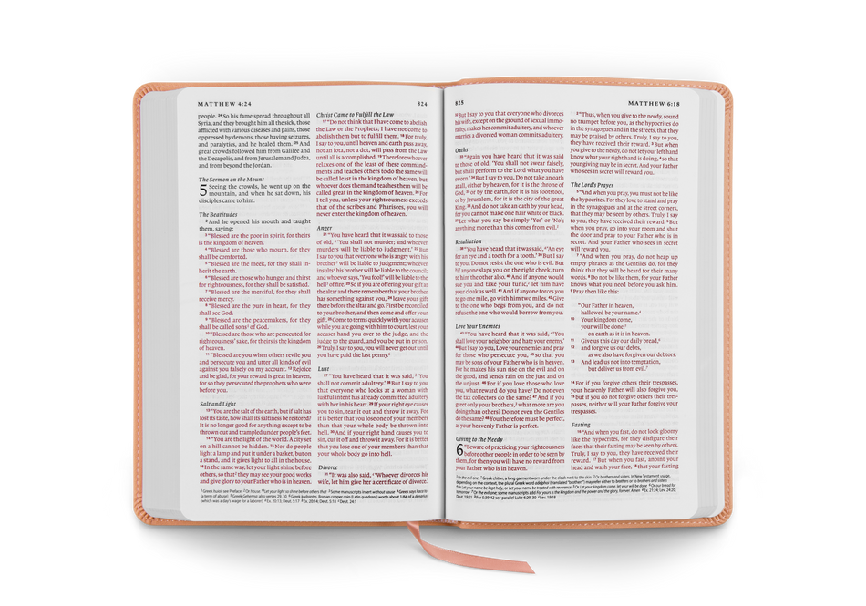 ESV Thinline Bible, Red Letter – Leather (979-8-8749-0371-8) by Crossway, product view 2