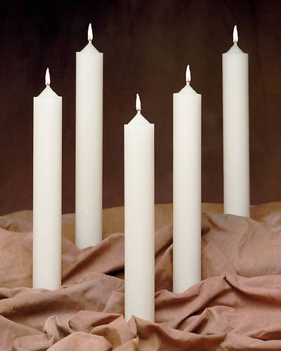 Emkay 51% Beeswax Altar Candles | 9 x 1-15/32 Inches | Box of 12