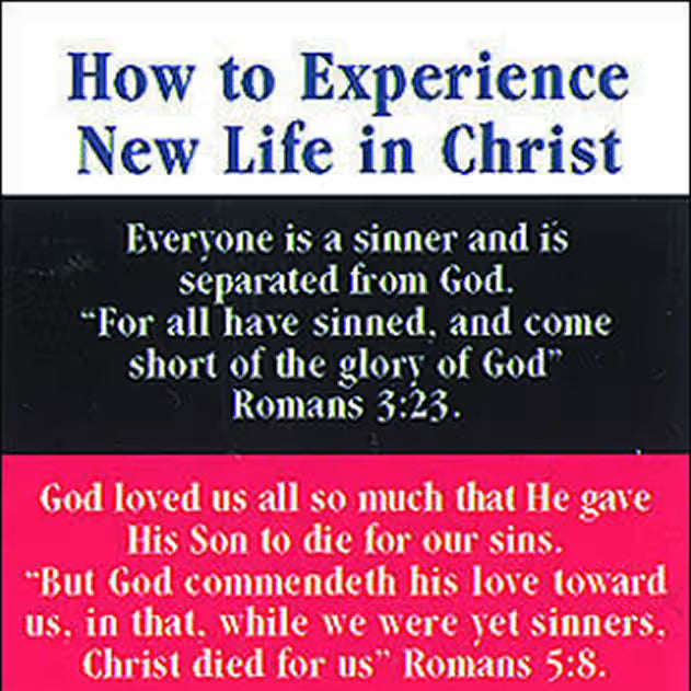 General Worship Bookmark: Plan of Salvation (Package of 25): Romans 5:8 (KJV)