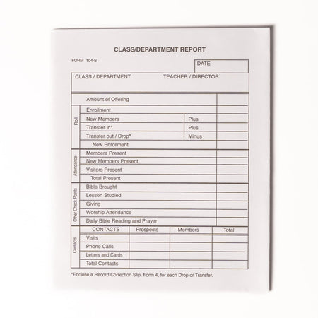 Class/Department Report Envelope (Package of 100): Form 104-S by Broadman and Holman, product view 2