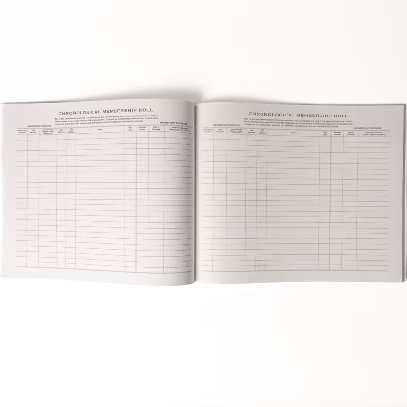 Church Membership Record Book: Form M-1
