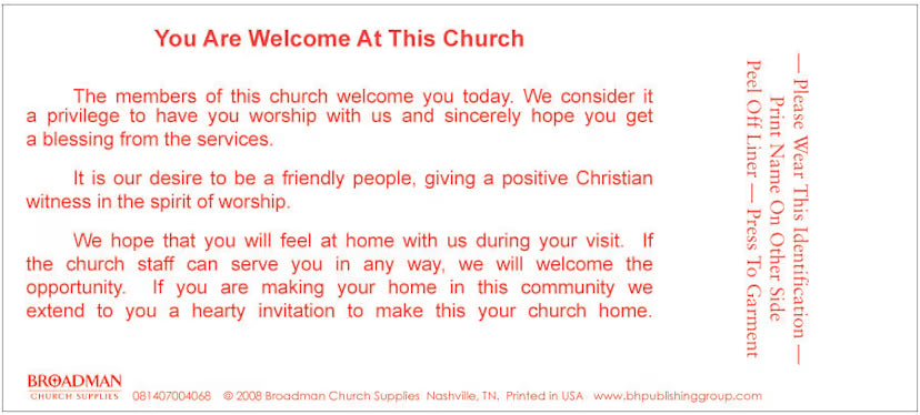 Visitor Card with Detachable Name Tag