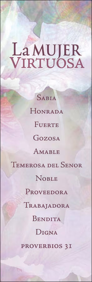 Marcador de adoración general: La mujer virtuosa (Paquete de 25): Proverbios 31 (RVR1960)