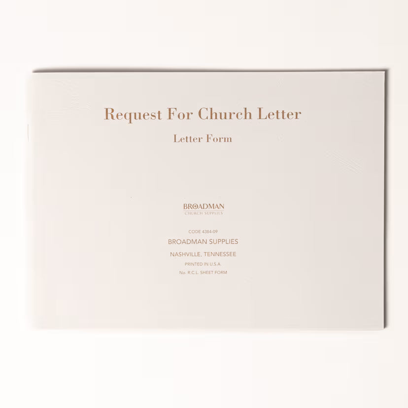 Church Letter Request Forms - Perforated (Book of 50): Form RCL