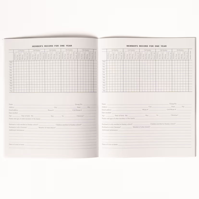 Sunday School Record Book: Form 183-S
