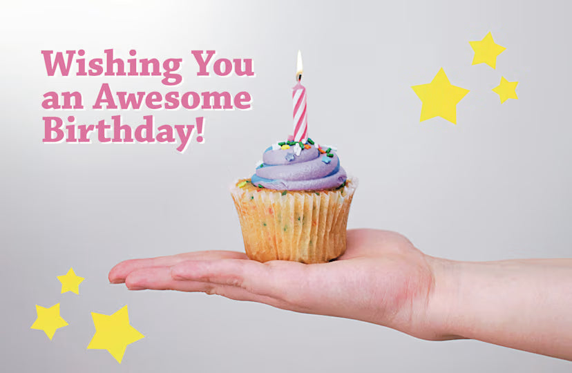 Birthday Postcard: Happy Birthday Candles (Package of 25): Wishing You an Awesome Birthday!