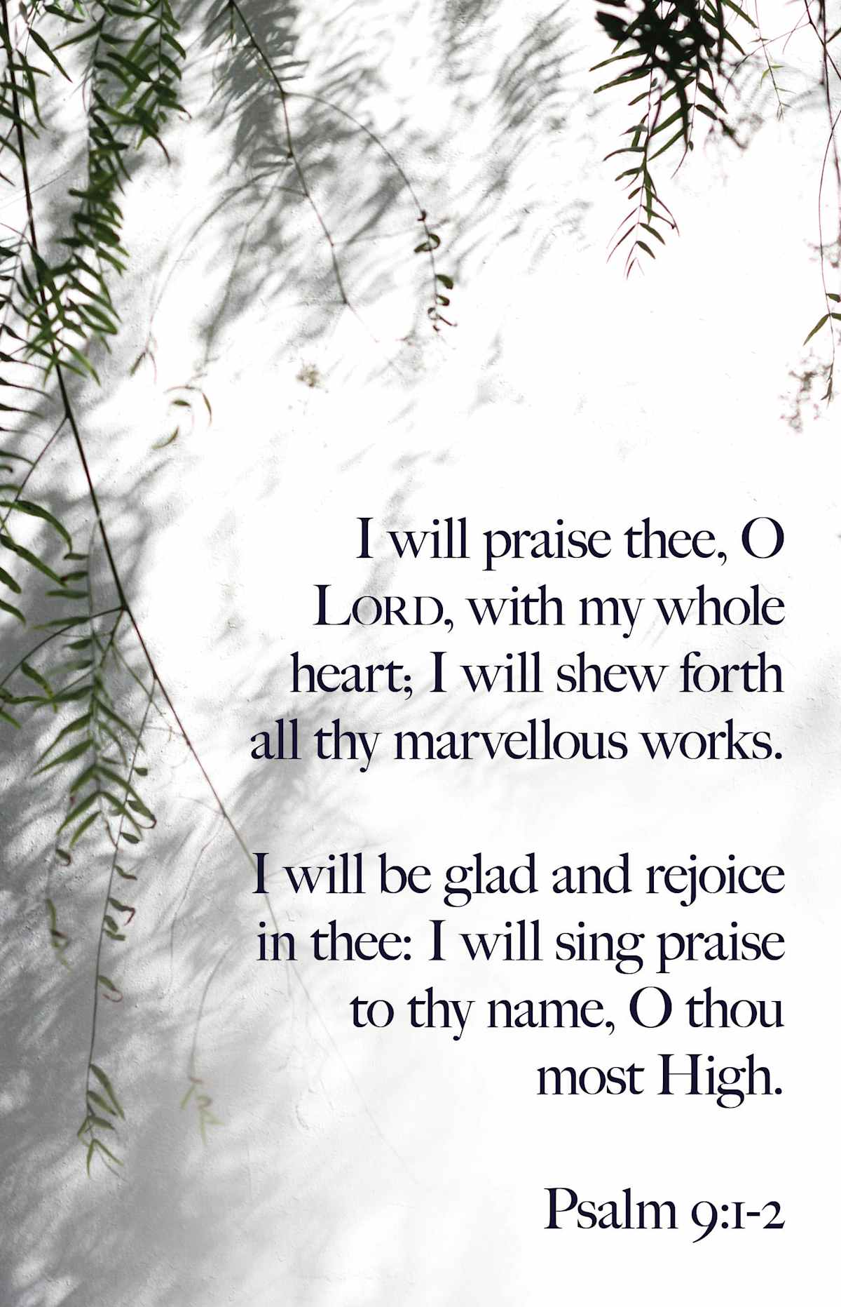 General Worship Bulletin: I Will Praise Thee (Package of 100): Psalm 9:1-2 (KJV) by Broadman and Holman