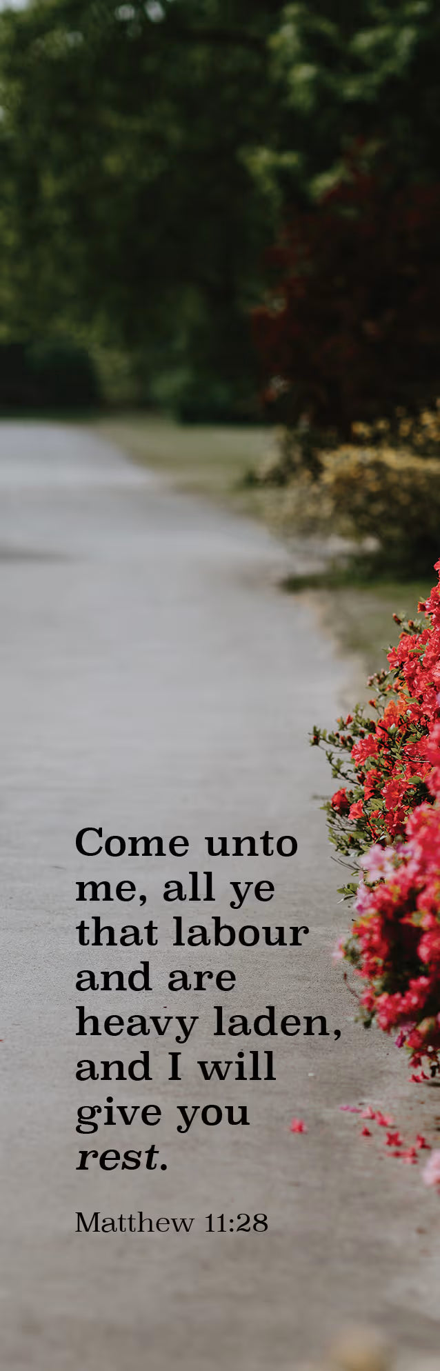 Inspirational Bookmark: All Ye That Labour (Package of 25): Matthew 11:28 (KJV)