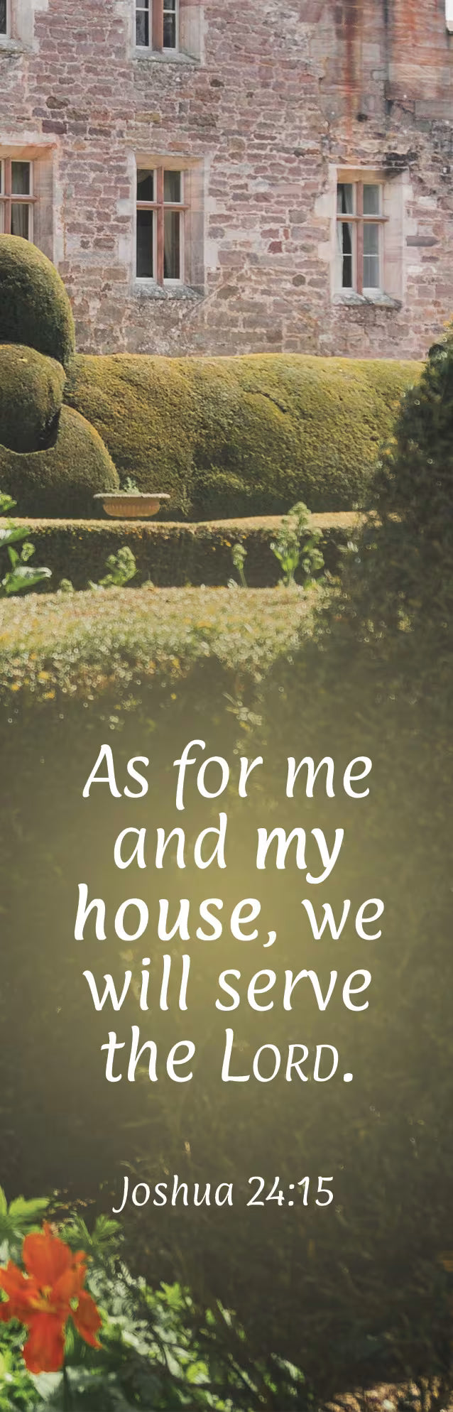 Inspirational Bookmark: As for Me (Package of 25): Joshua 24:15 (KJV)