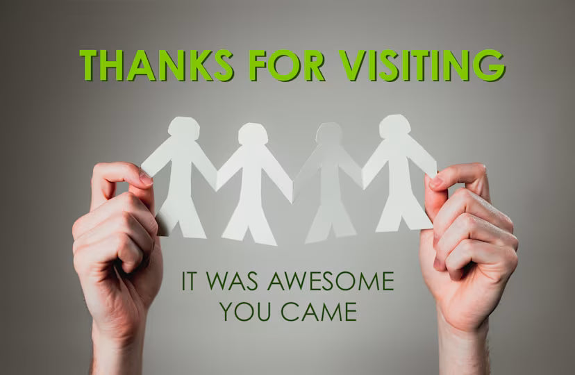 Outreach Postcard: Thanks For Visiting (Package of 25): It Was Awesome You Came