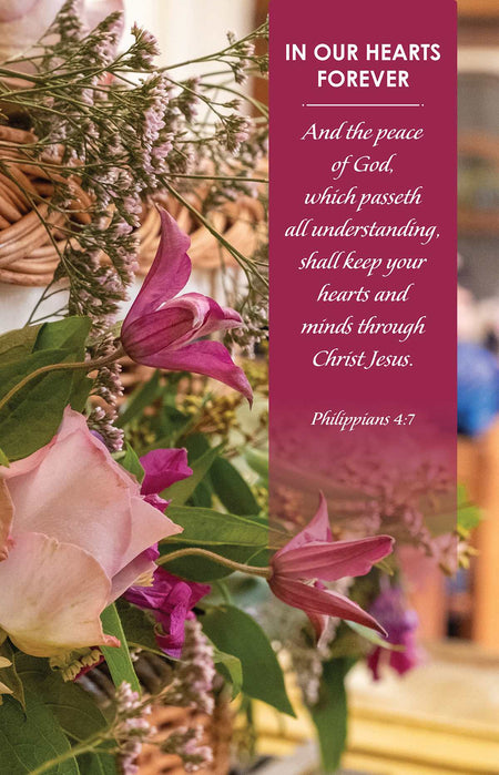 Funeral Bulletin: The Peace (Package of 100): Philippians 4:7 (KJV) by Broadman and Holman
