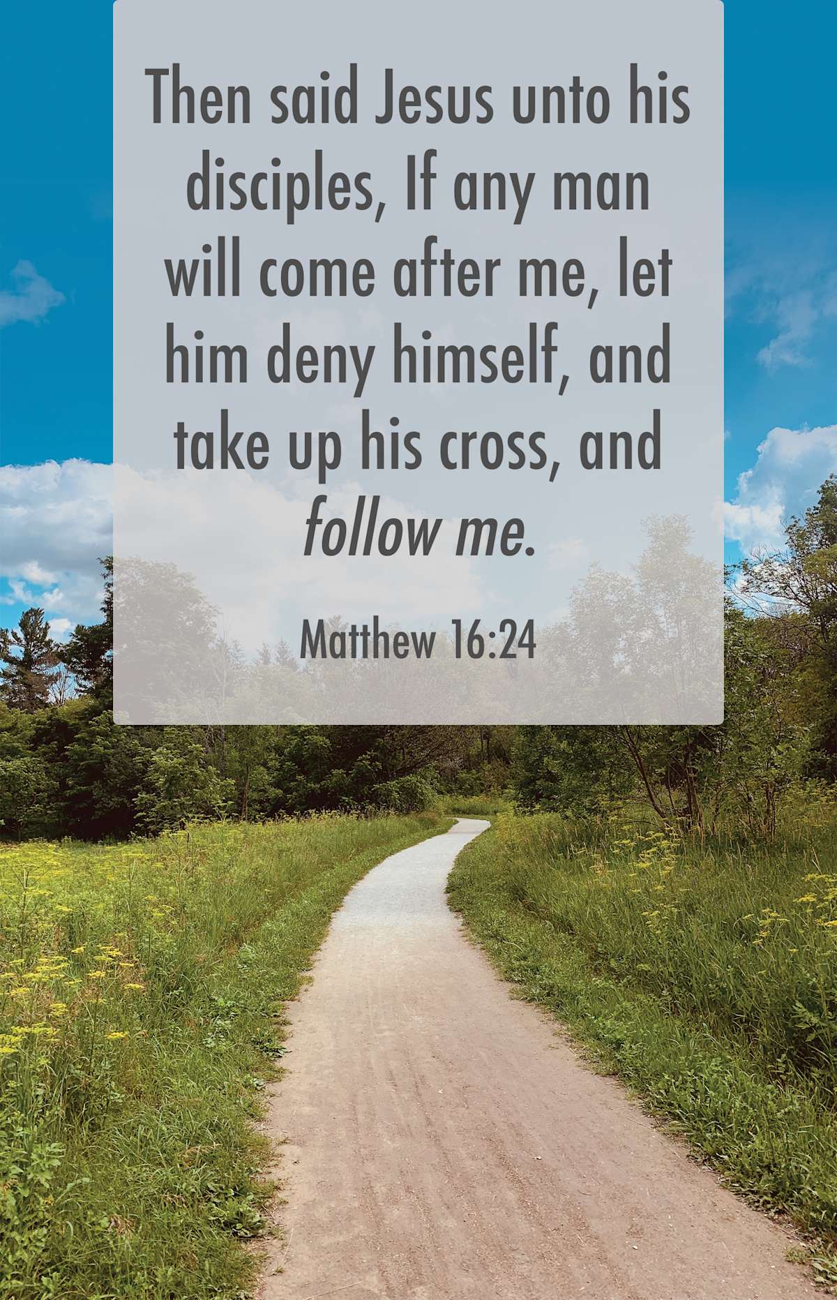 General Worship Bulletin: Follow Me (Package of 100): Matthew 16:24 (KJV) by Broadman and Holman