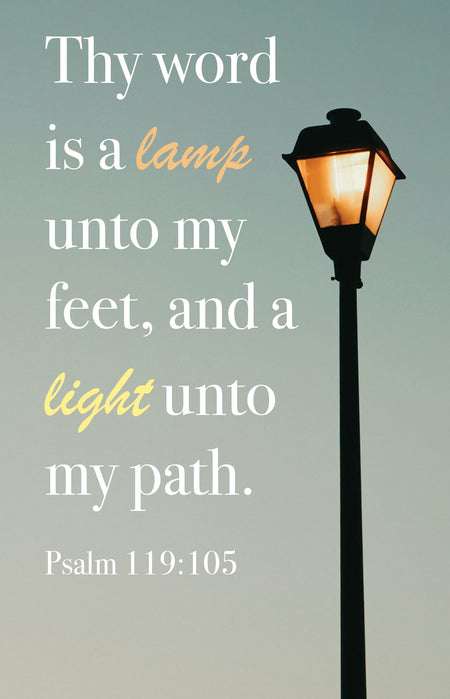 General Worship Bulletin: Light (Package of 100): Psalm 119:105 (KJV) by Broadman and Holman