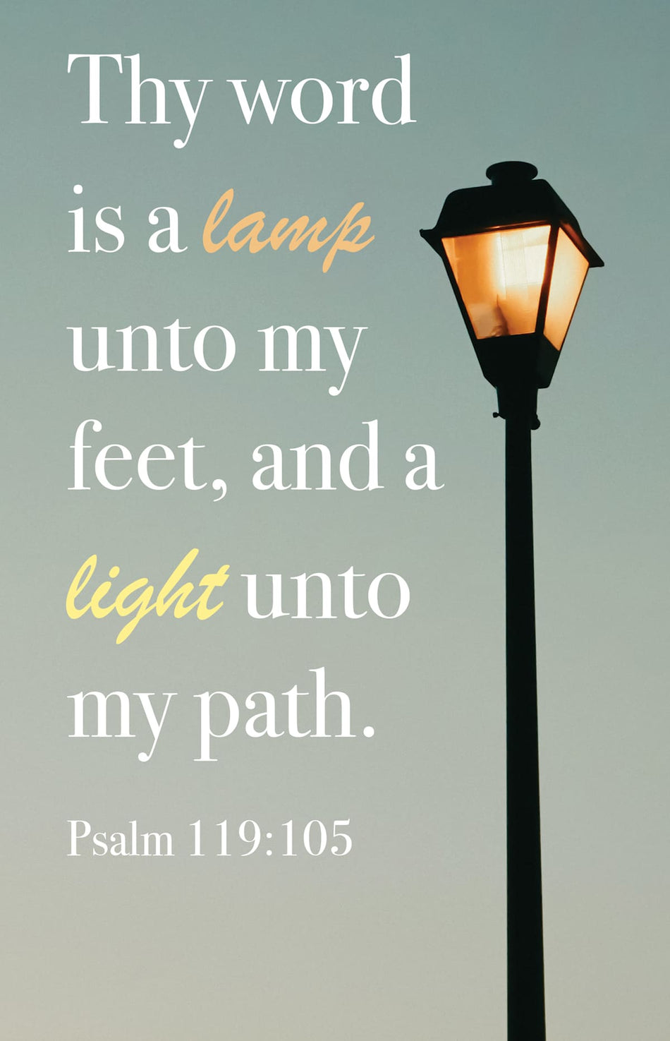 General Worship Bulletin: Light (Package of 100): Psalm 119:105 (KJV) by Broadman and Holman