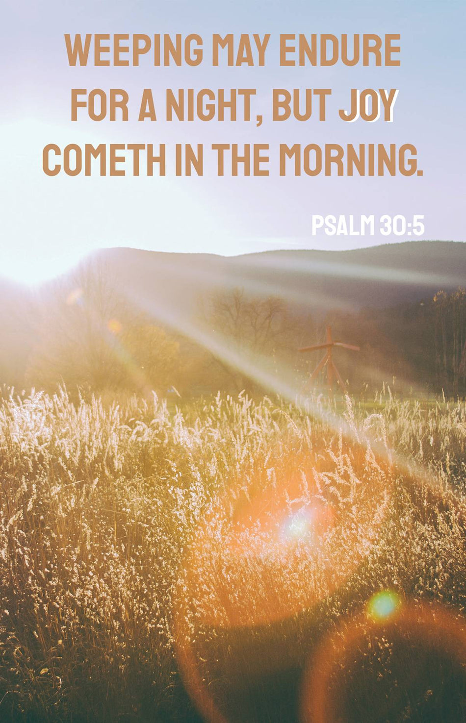 Funeral Bulletin: Joy Cometh (Package of 100): Psalm 30:5 (KJV) by Broadman and Holman
