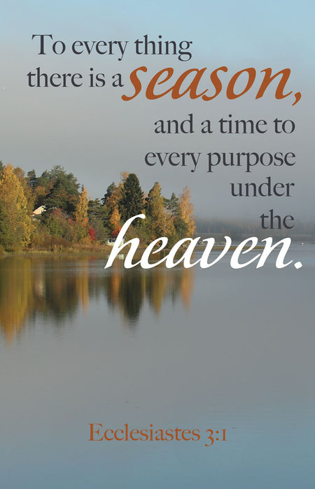 Funeral Bulletin: A Time (Package of 100): Ecclesiastes 3:1 (KJV) by Broadman and Holman