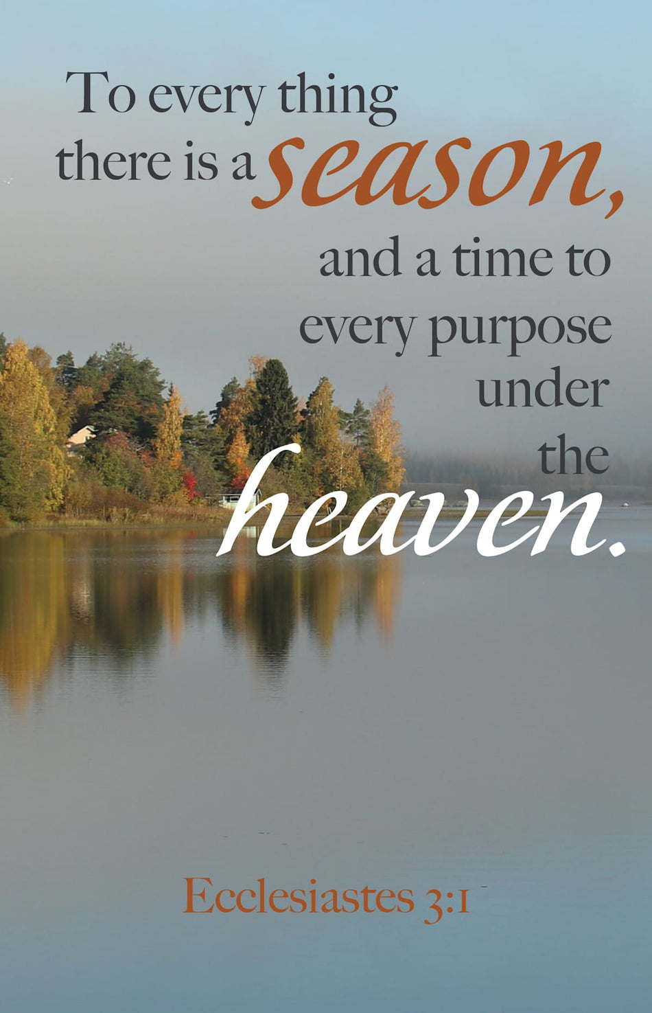 Funeral Bulletin: A Time (Package of 100): Ecclesiastes 3:1 (KJV) by Broadman and Holman