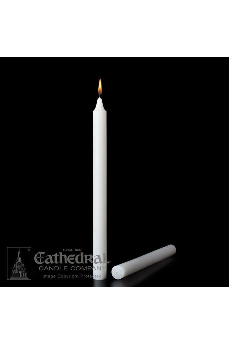 1-1/2" Diameter Stearine White Molded Candles by Anchor Christian Distributors