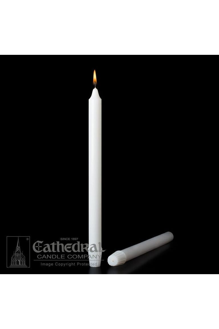 1-1/8" Diameter Stearine White Molded Candles by Anchor Christian Distributors