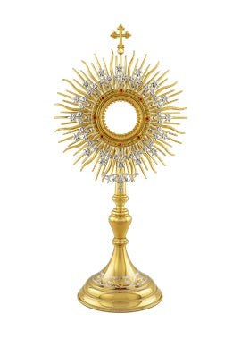 Marian Monstrance - 24k Gold Plated