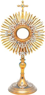 Marian Monstrance - 24k Gold Plated