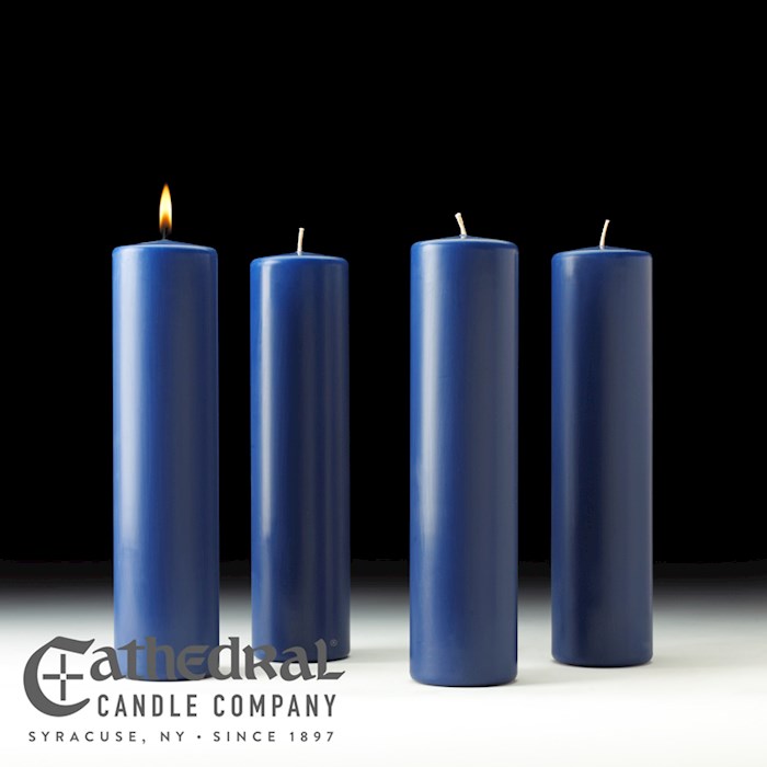 Advent Pillar Candle-4 Sarum (3" x 12")-Stearine/SHE
