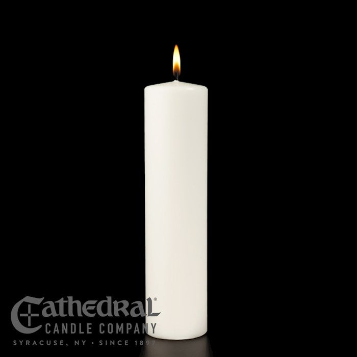 Advent Pillar Candle-4 White (3" x 8")-Stearine/SHE