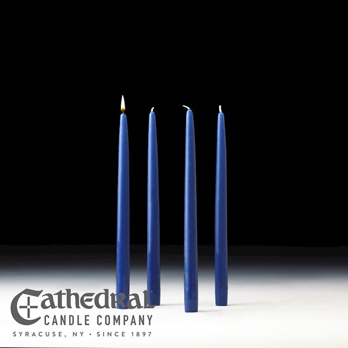 Advent Tapers-Blue (12") (Pack Of 12)