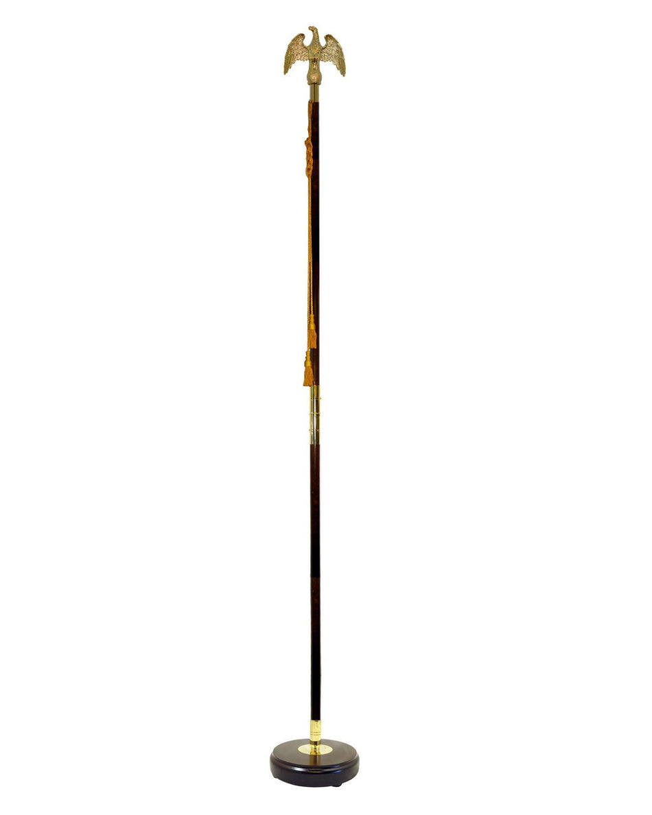 8ft. Mahogany Flag Display Set