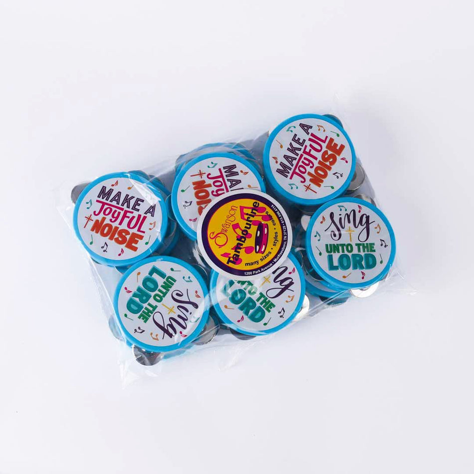 Mini Tambourines Asst Pk12