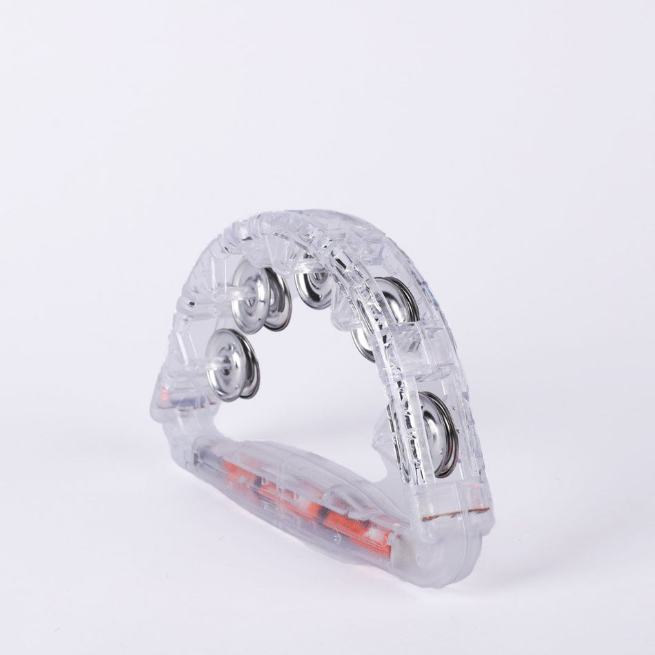 Tambourine Led Light-Up Clear