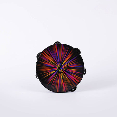TAMBOURINE STARBURST SINGLE ROW 6 PRS CYMBALS 8in