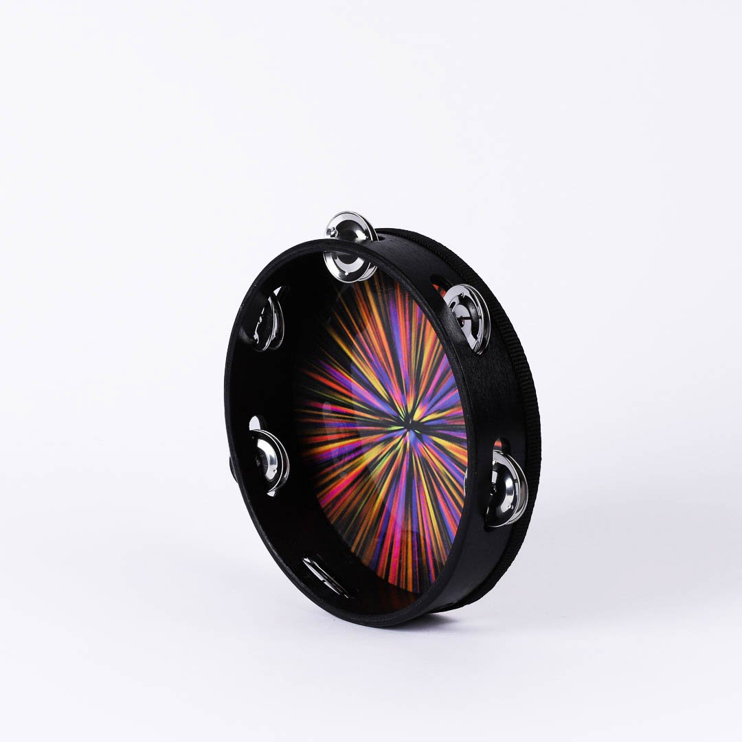 TAMBOURINE STARBURST SINGLE ROW 6 PRS CYMBALS 8in